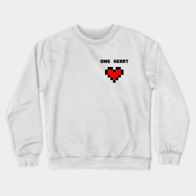 one heart pixel heart Crewneck Sweatshirt by tita